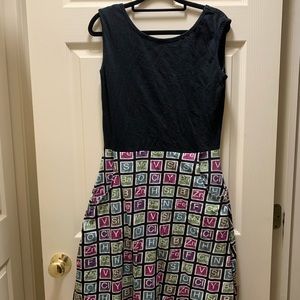 Svaha chemistry fit and flare dress.